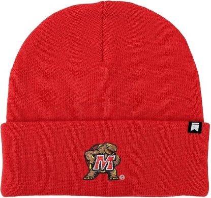 Picture of Knitted Beanie with University Crest - RED