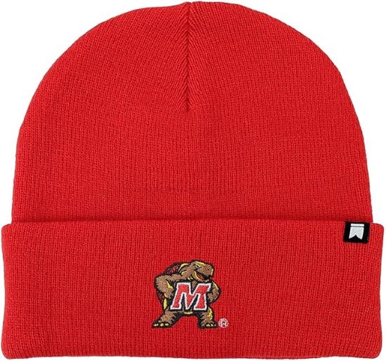 Picture of Knitted Beanie with University Crest - RED